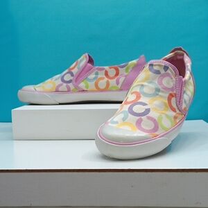 Coach Slip-On Women’s Canvas Sneakers in Pastel Multi Size 6.5 B